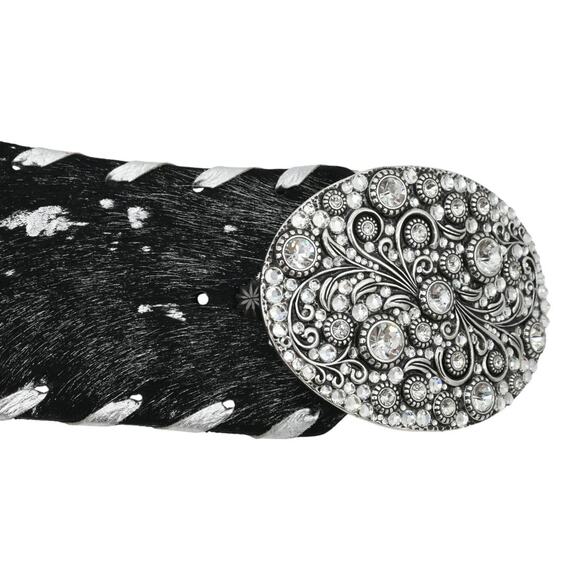 Pat Dahnke Crystal Buckle Ponyhair Belt Size Estimated Small / Medium main image 13